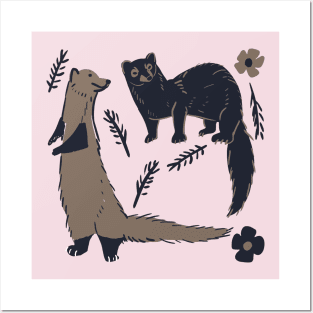 Fisher Martens Pattern in pink Posters and Art